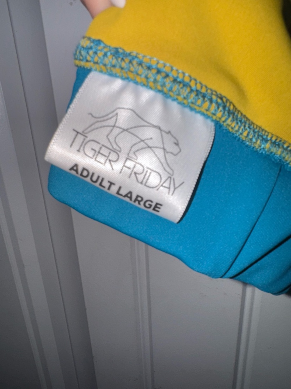 Tiger Friday Teen/Women’s Colorblock Top in Mustard and Teal - Picture 3 of 3